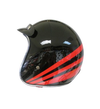 CASCO RODA VINTAGE NE/ROJO XL